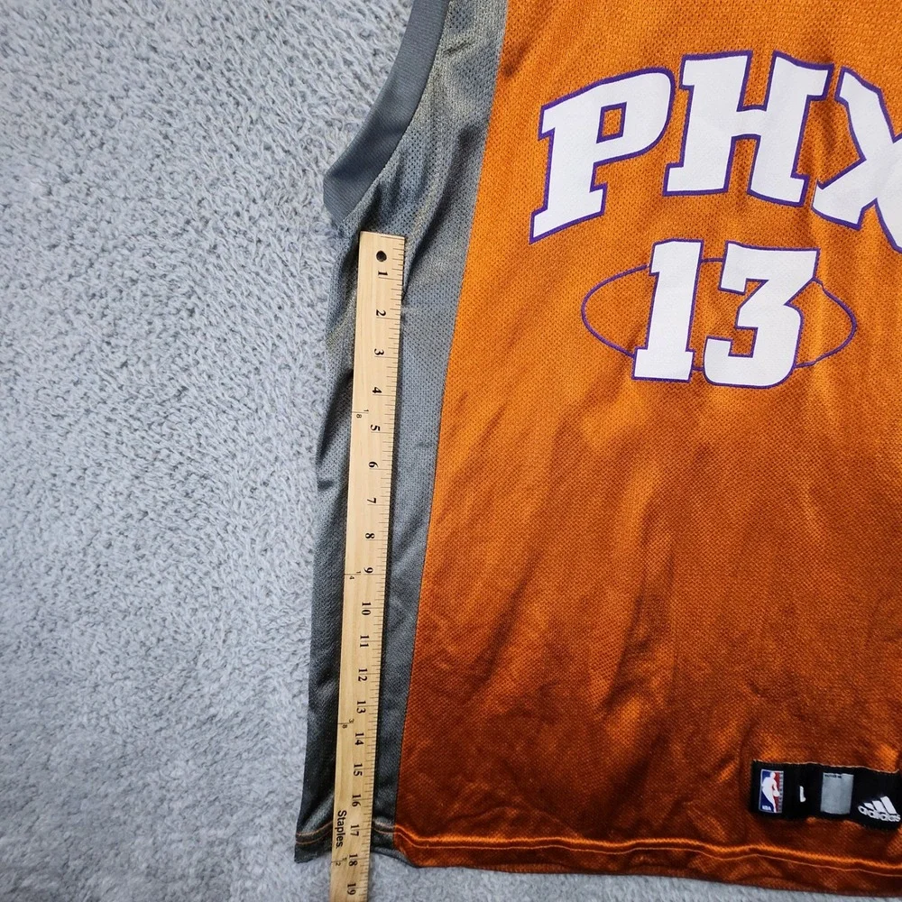 Vintage Steve Nash Phoenix Suns Adidas Basketball Jersey Size L #13 100% Nylon‎